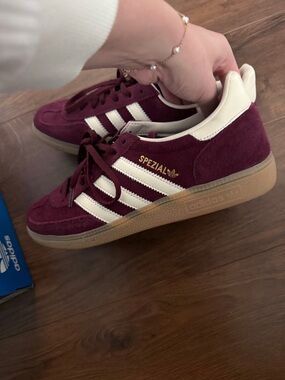 adidas Spezial Suede Shoes in Burgundy and White